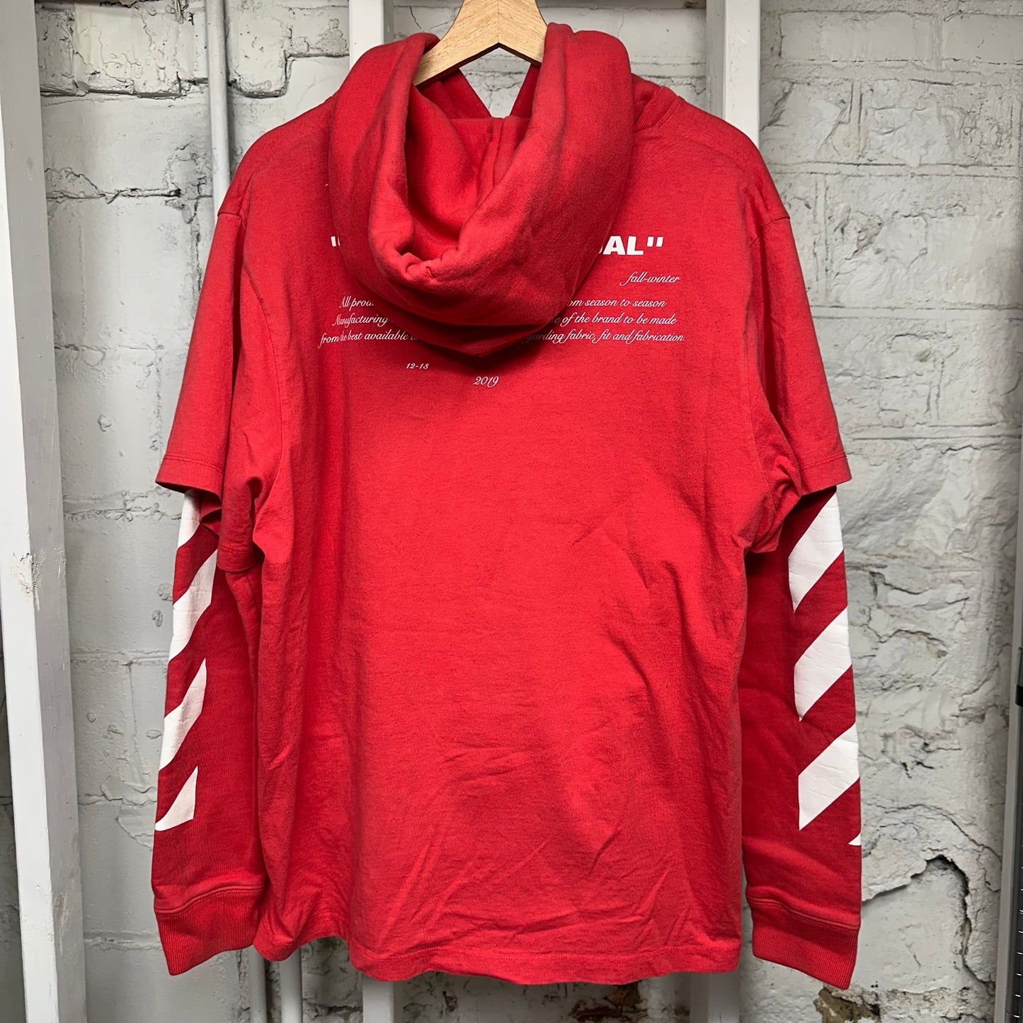 Off-White Bernini Red Hoodie Sz M
