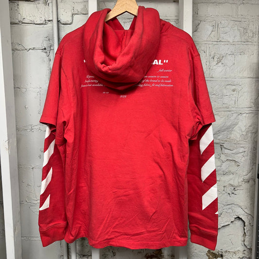 Off-White Bernini Red Hoodie Sz M