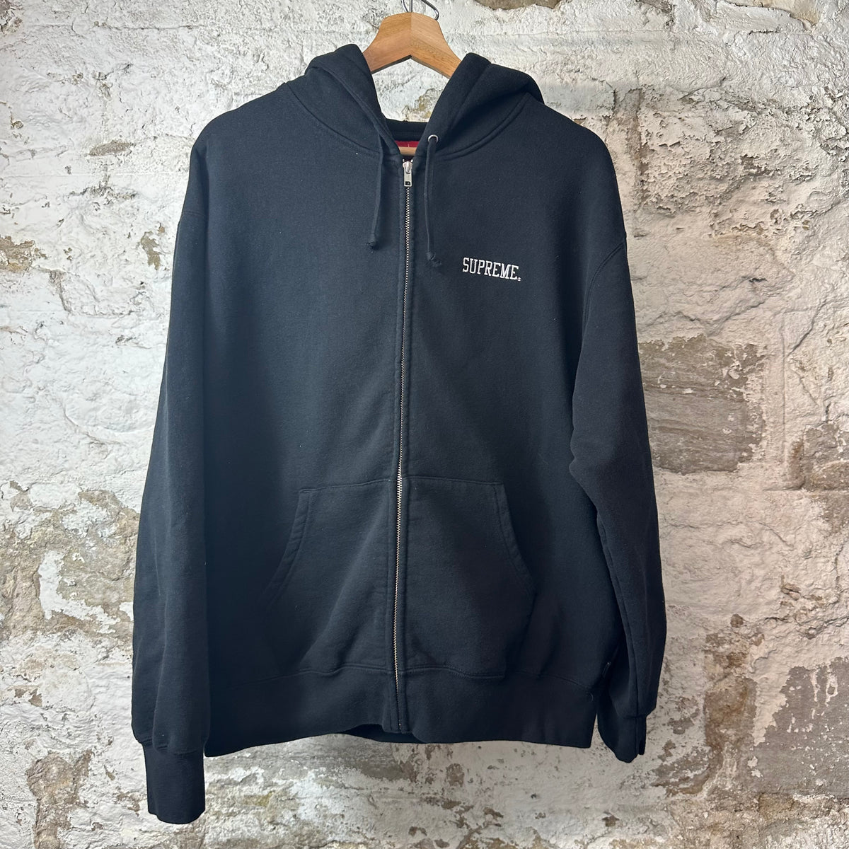 Supreme Blessed Applique Zip Up Hoode Black Sz M