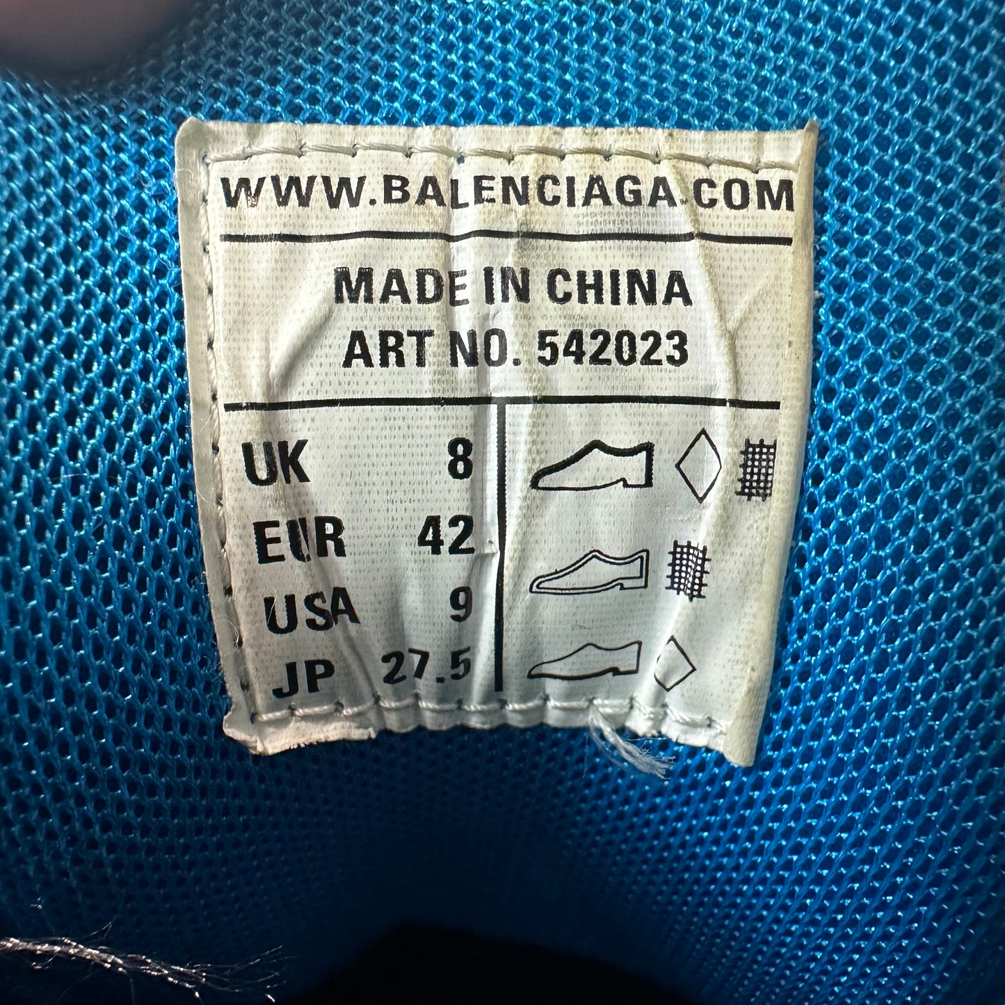 Balenciaga Track Runner White Green Blue Sneaker Sz 9 (42)