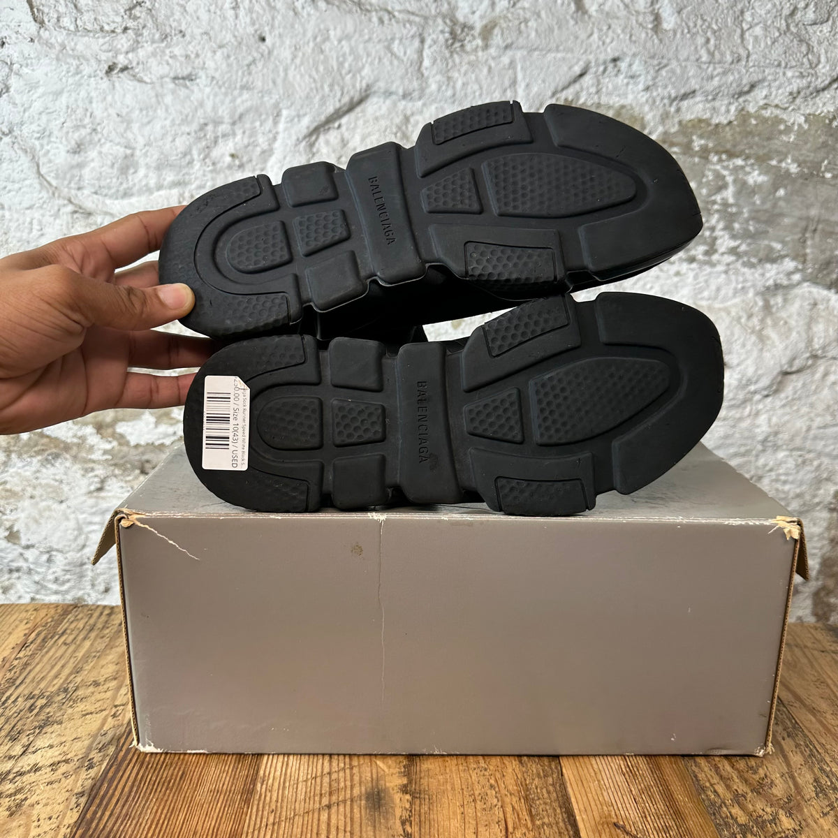 Balenciaga Sock Runner Speed White Black Sneaker Sz 10 (43)