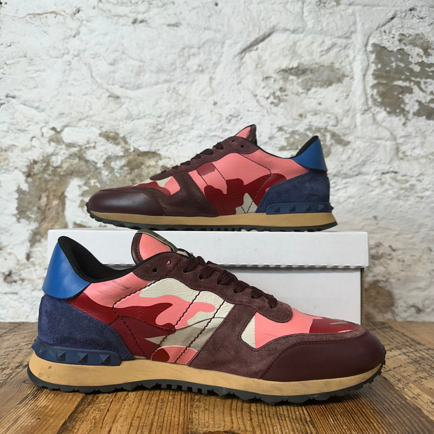Valentino Pink Red Camo Rock Runner Sneaker Sz 10 (43)
