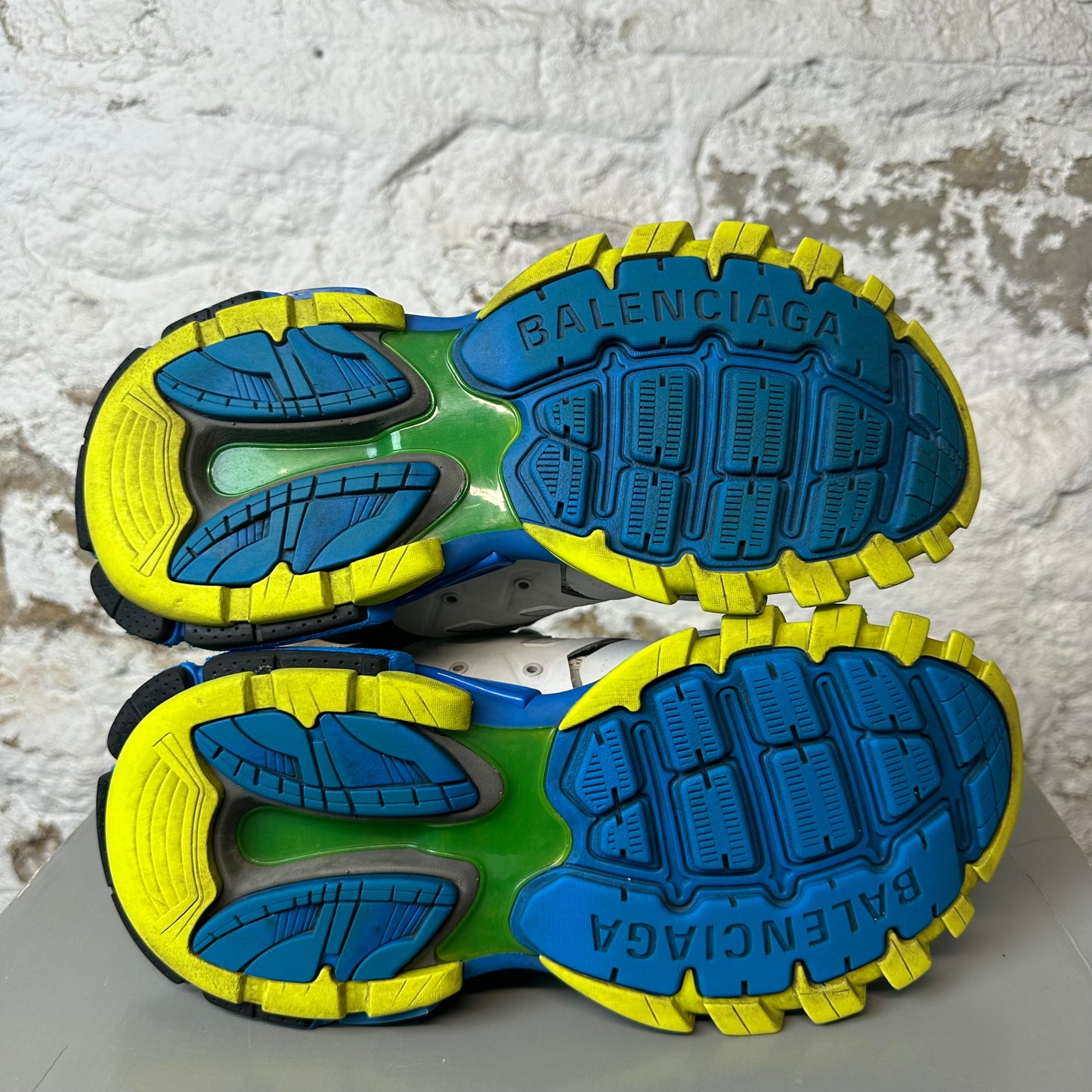 Balenciaga Track Runner Gray Blue Yellow Sz 9 (42)