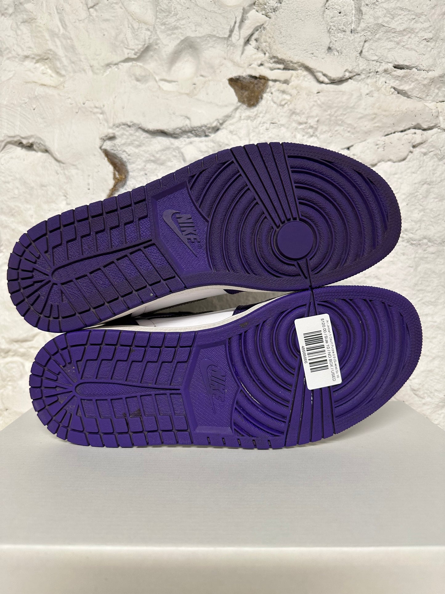 Air Jordan 1 High Court Purple White (Suede) Sz 10