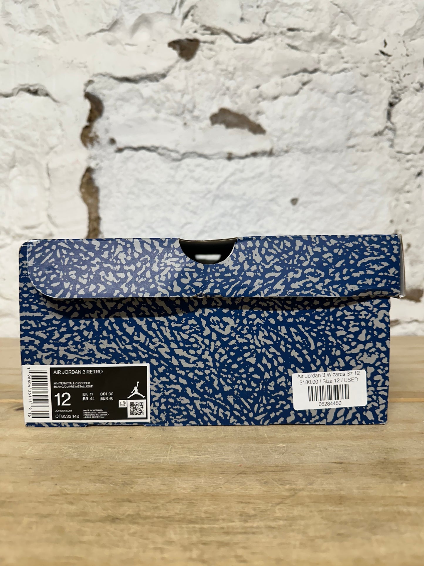 Air Jordan 3 Wizards Sz 12