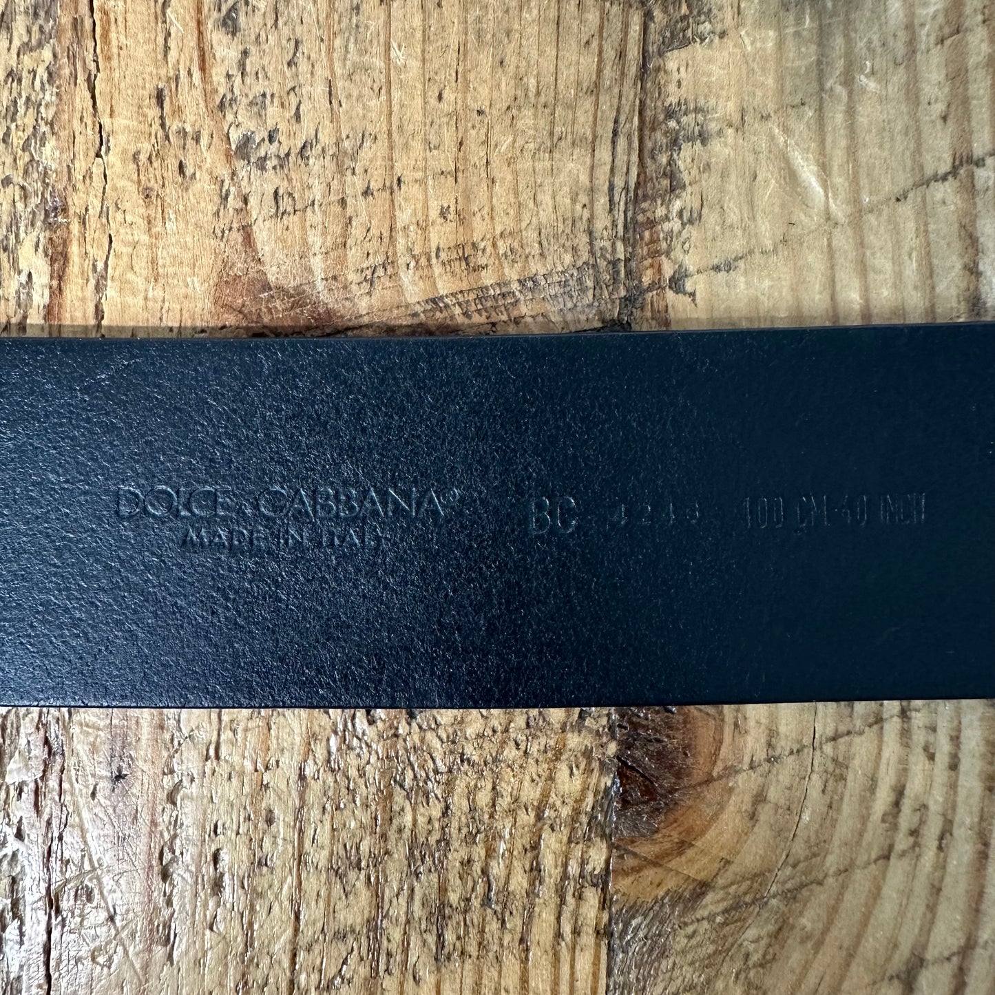 Dolce Gabbana Gold Buckle Black Belt Sz (100/40)