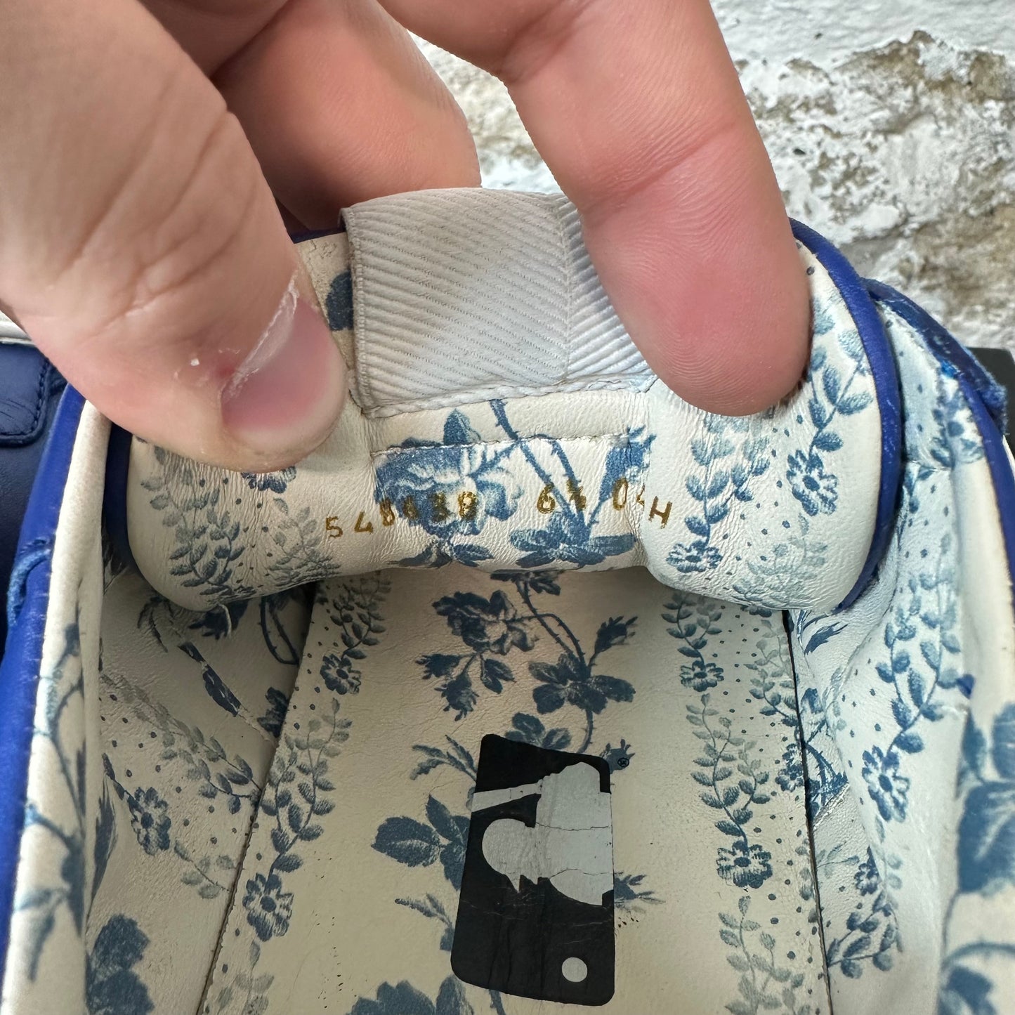 Gucci Rython NY Sparkle Blue Sneaker Sz 6.5