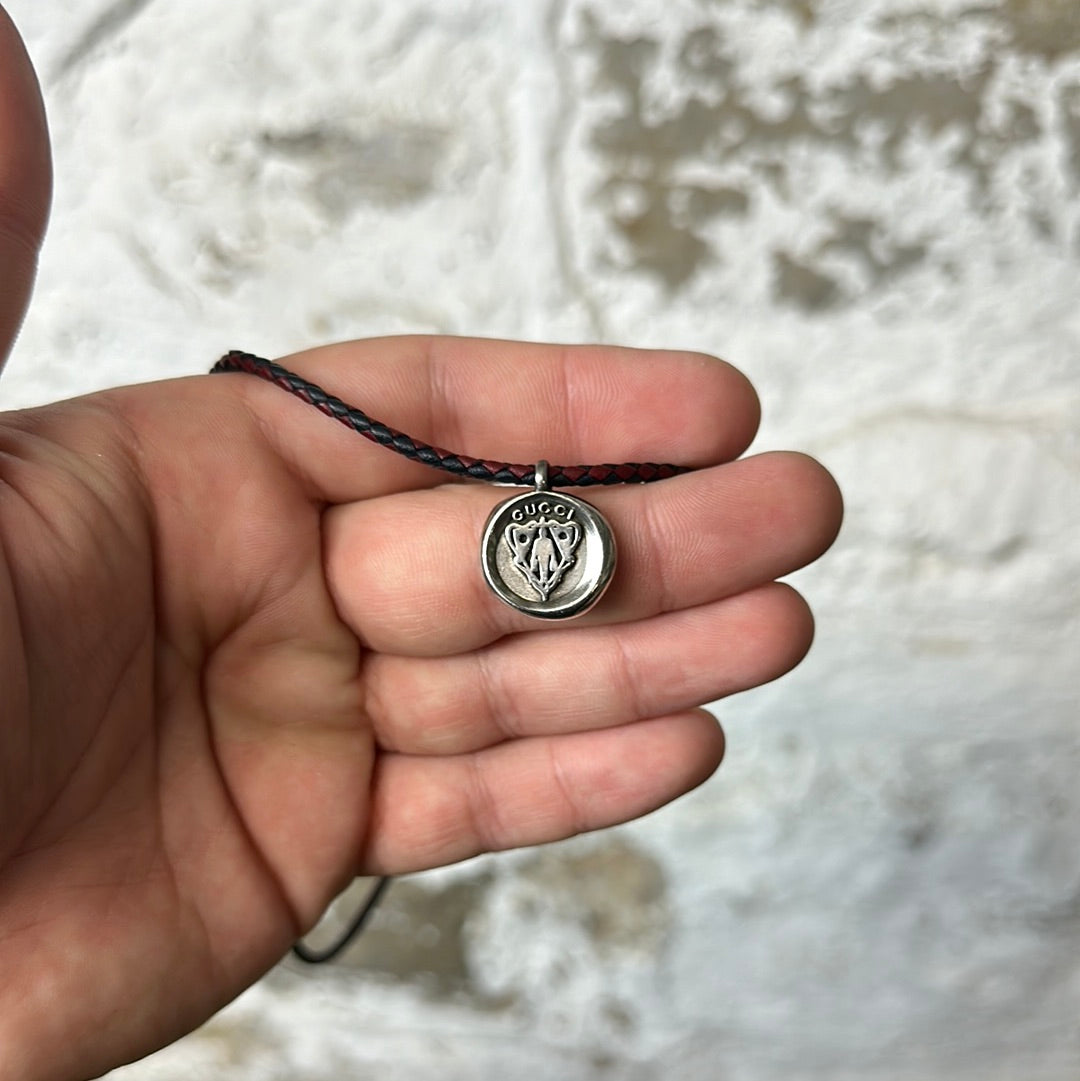 Gucci Braided Pendant Necklace W/ Box