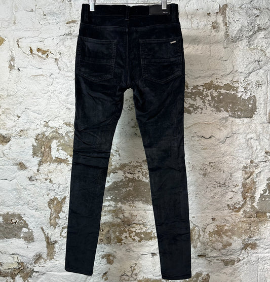 Amiri Plain Black Velour Jeans Sz 29