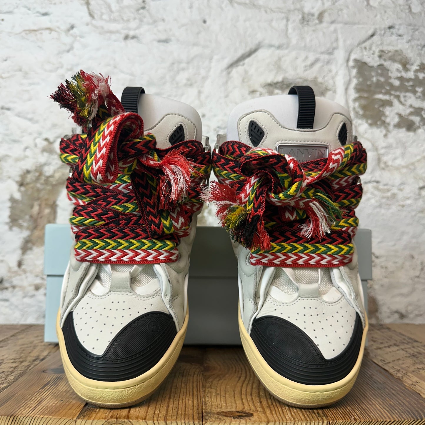 Lanvin Curb Multicolor Lace Grey Sneaker Sz 11 (44)