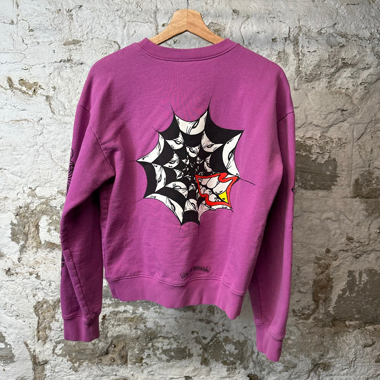Chrome Hearts Matty Boy Web Crewneck Purple Sz M