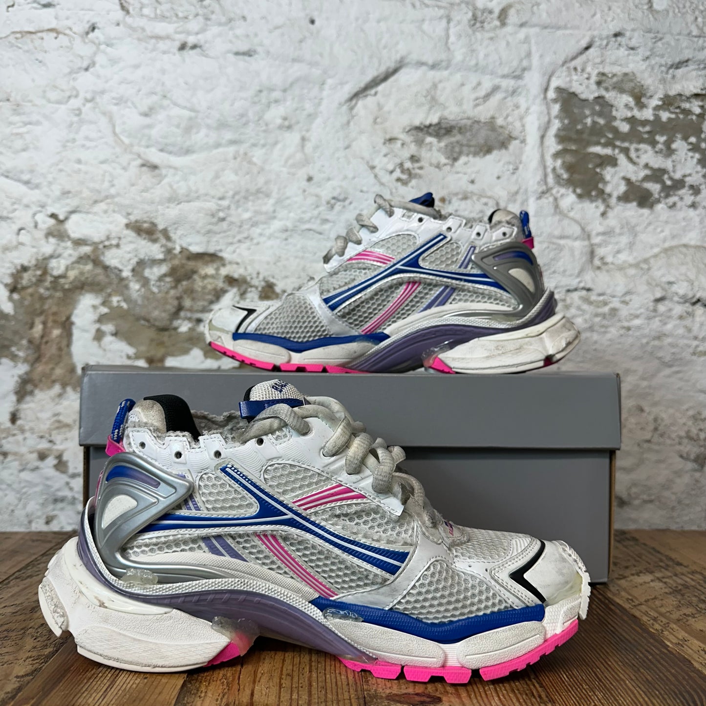 Balenciaga Runner Pink Blue White Sneaker Sz 6 (38)