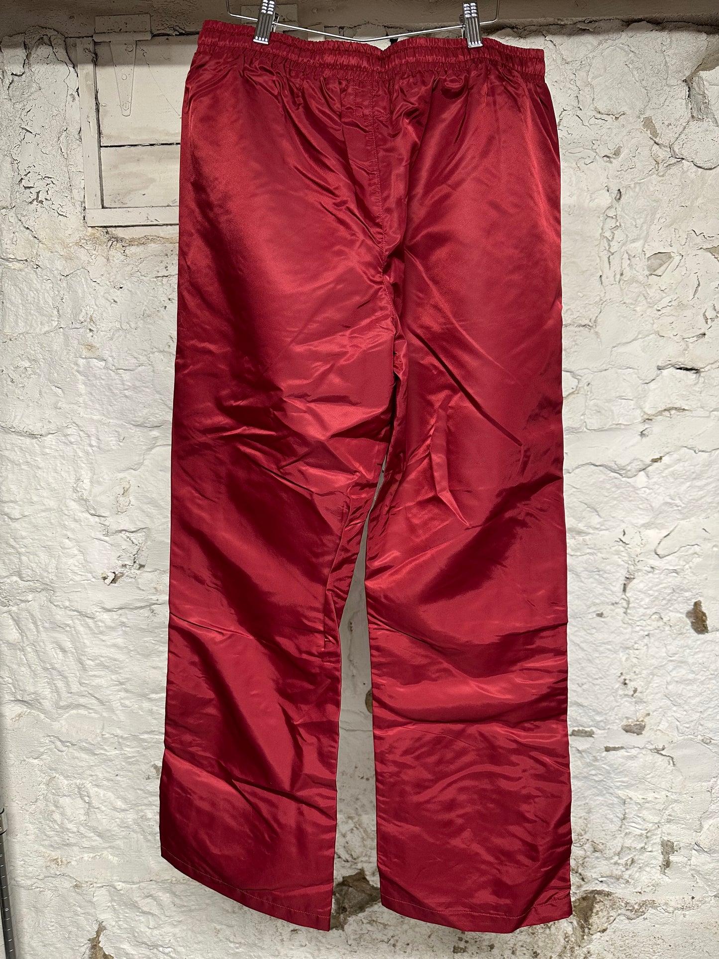 Saint Vanity Satin Red Pants Sz L