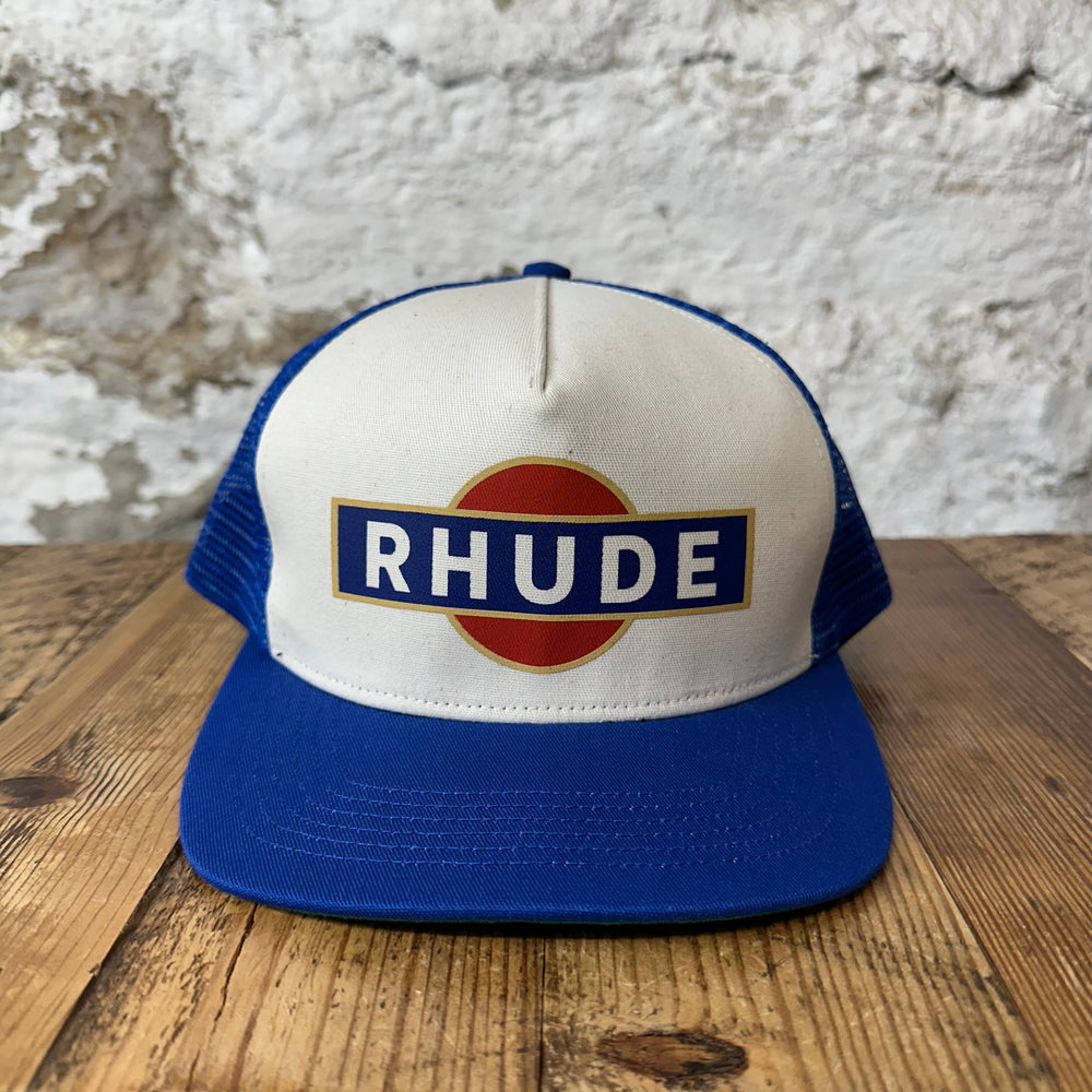 Rhude Racer Blue White Trucker Hat