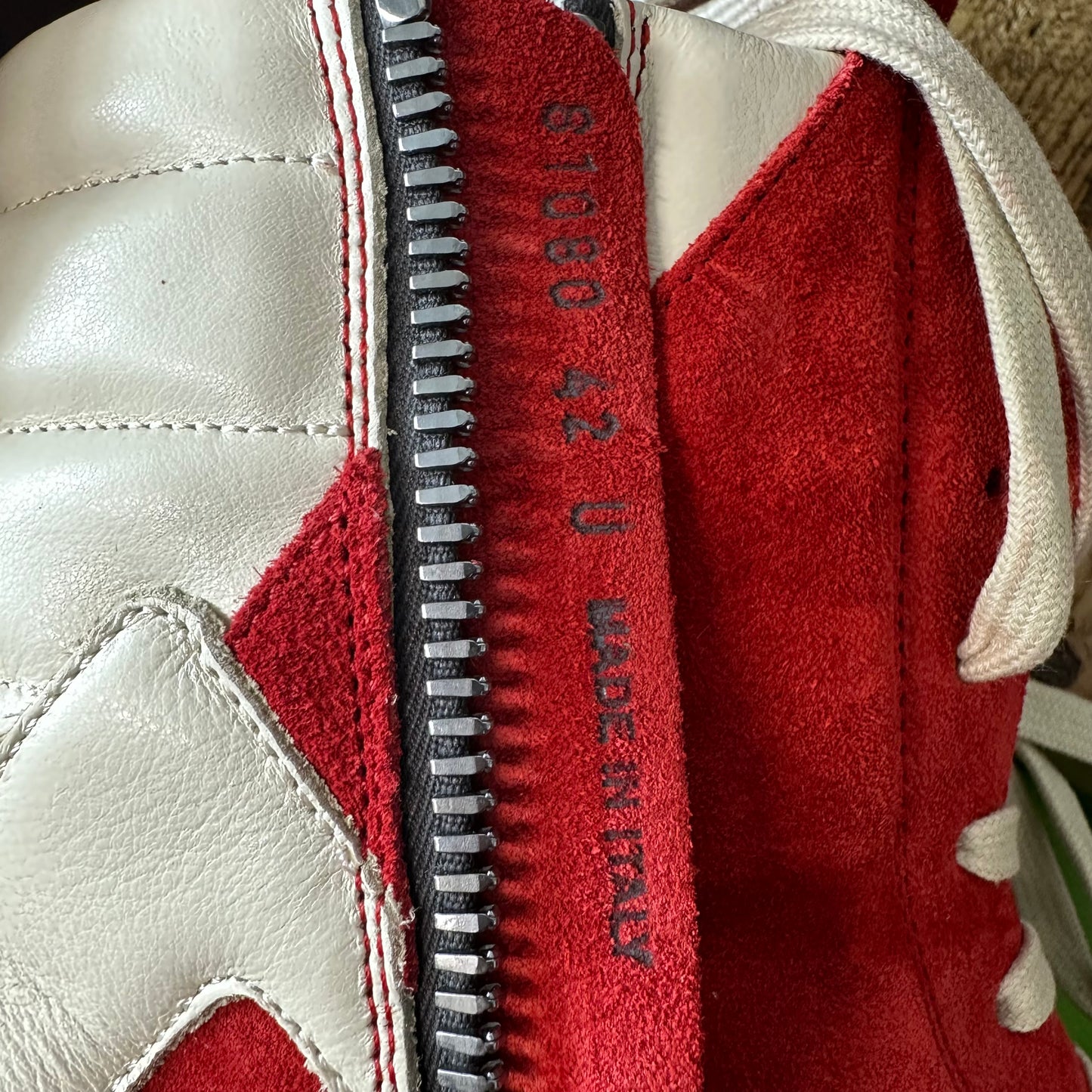 Rick Owens Geobasket Carnelian Milk Sneaker Sz 9 (42)