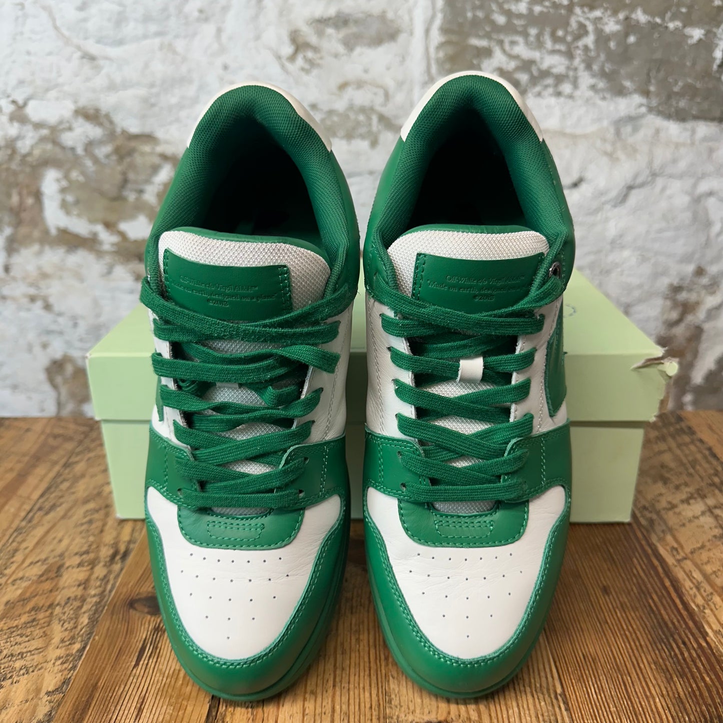 Off-White Out Of Office Green White Sneaker Sz 10 (43)