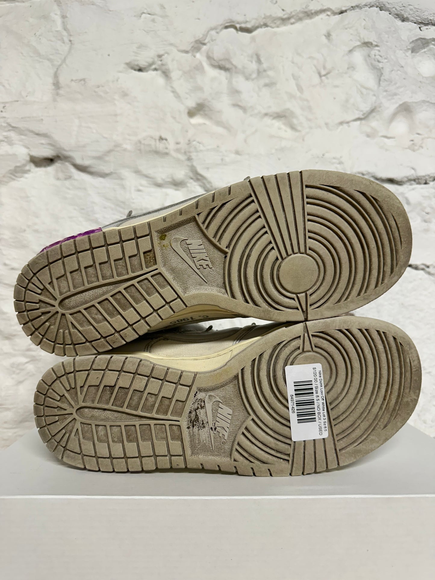 Nike Dunk Low Off-White Lot 3 Sz 8.5