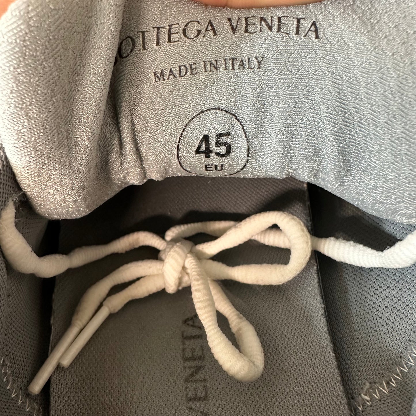 Bottega Veneta Silver White Orbit Sneaker Sz 12 (45)