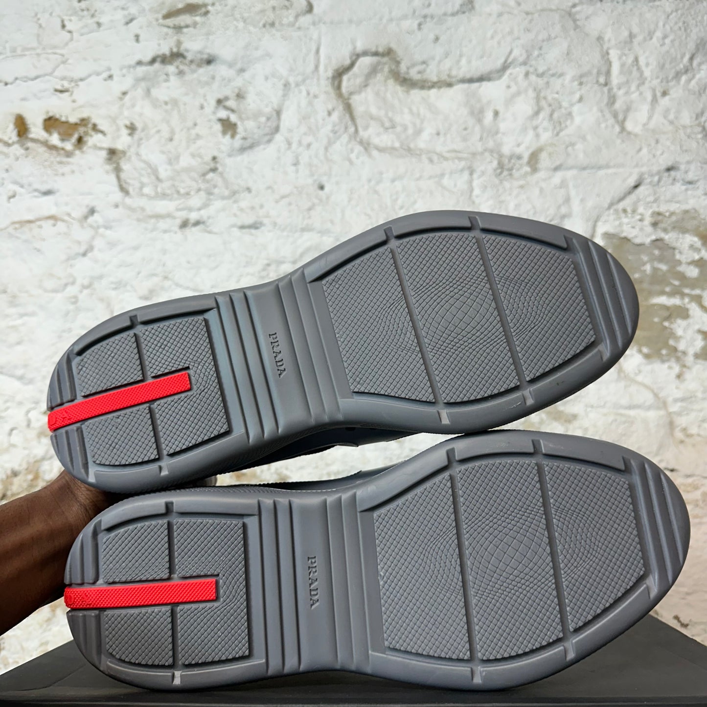 Prada Americas Cup Grey Rubber Sneaker Sz 11 (44) DS