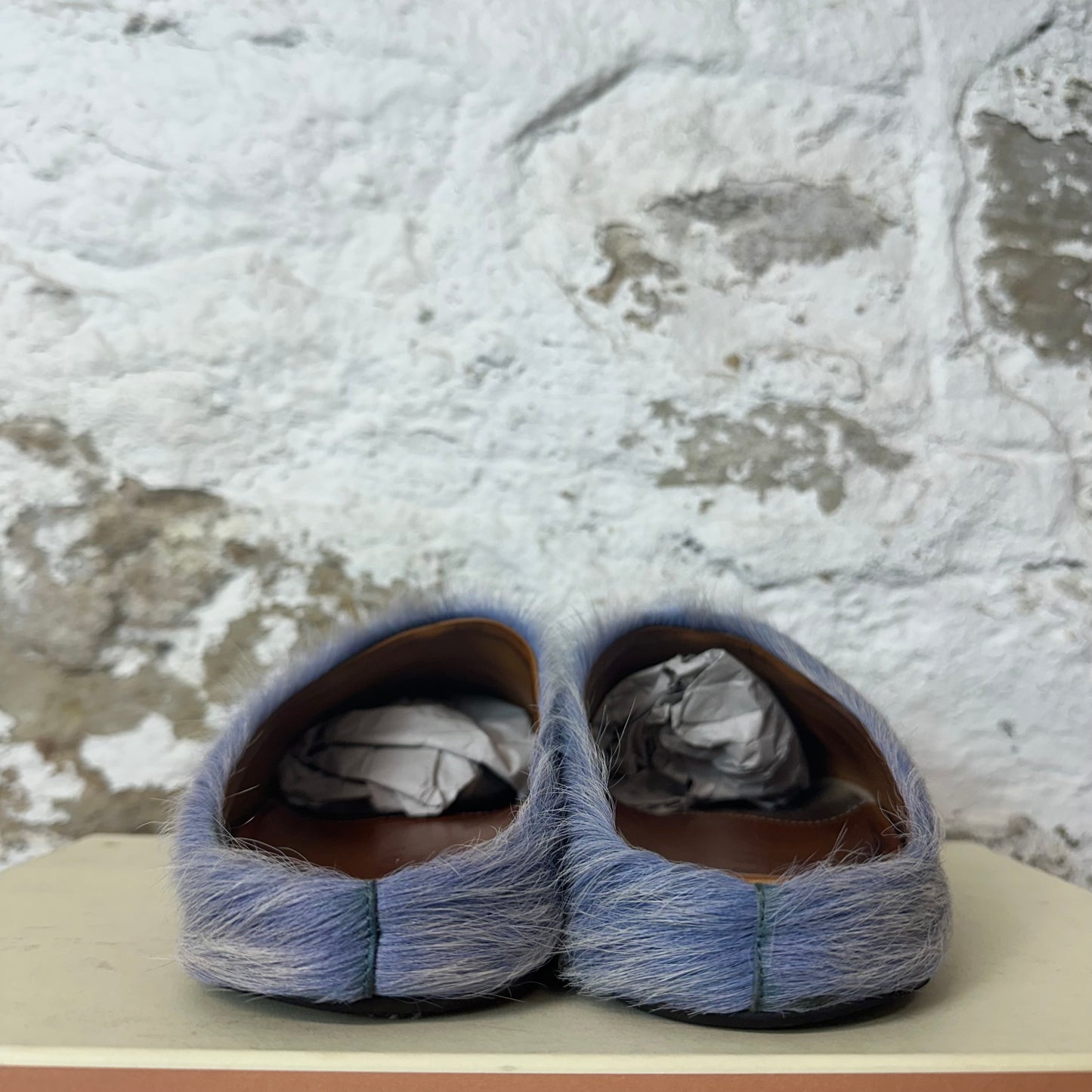 Marni Fussbett Sabot Purple Fur Slide Sz 8 (41)