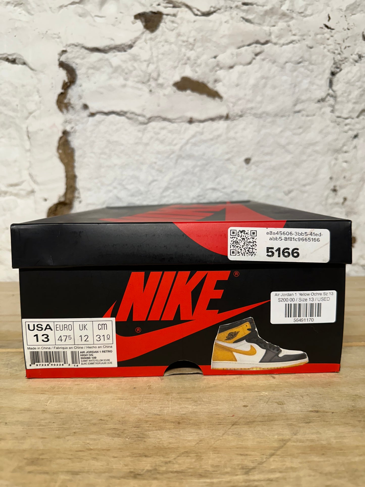 Air Jordan 1 High Yellow Ochre Sz 13