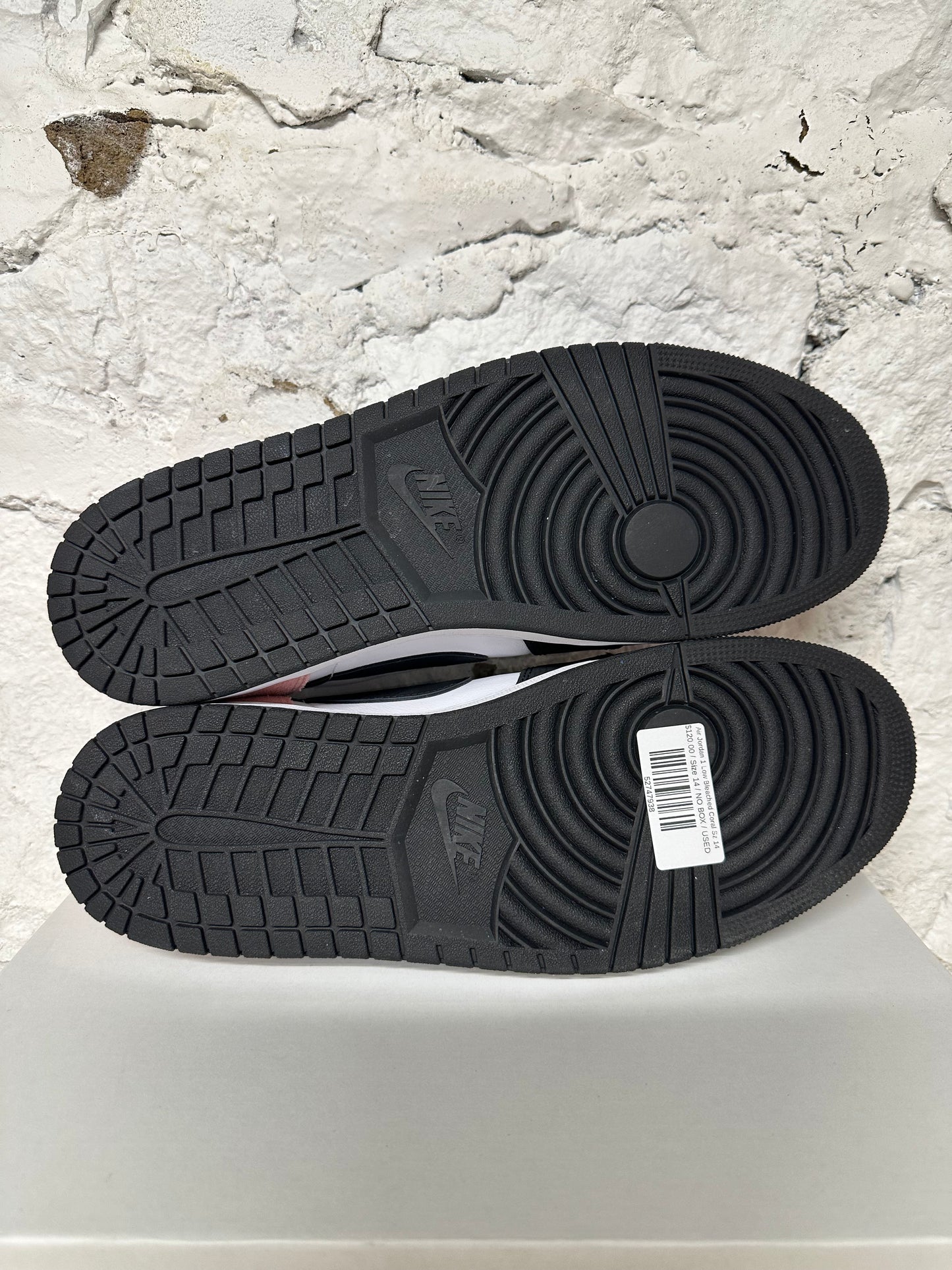 Air Jordan 1 Low Bleached Coral Sz 14