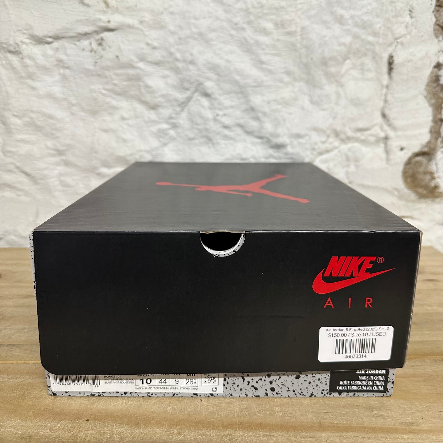 Air Jordan 5 Fire Red Black Tongue (2025) Sz 10