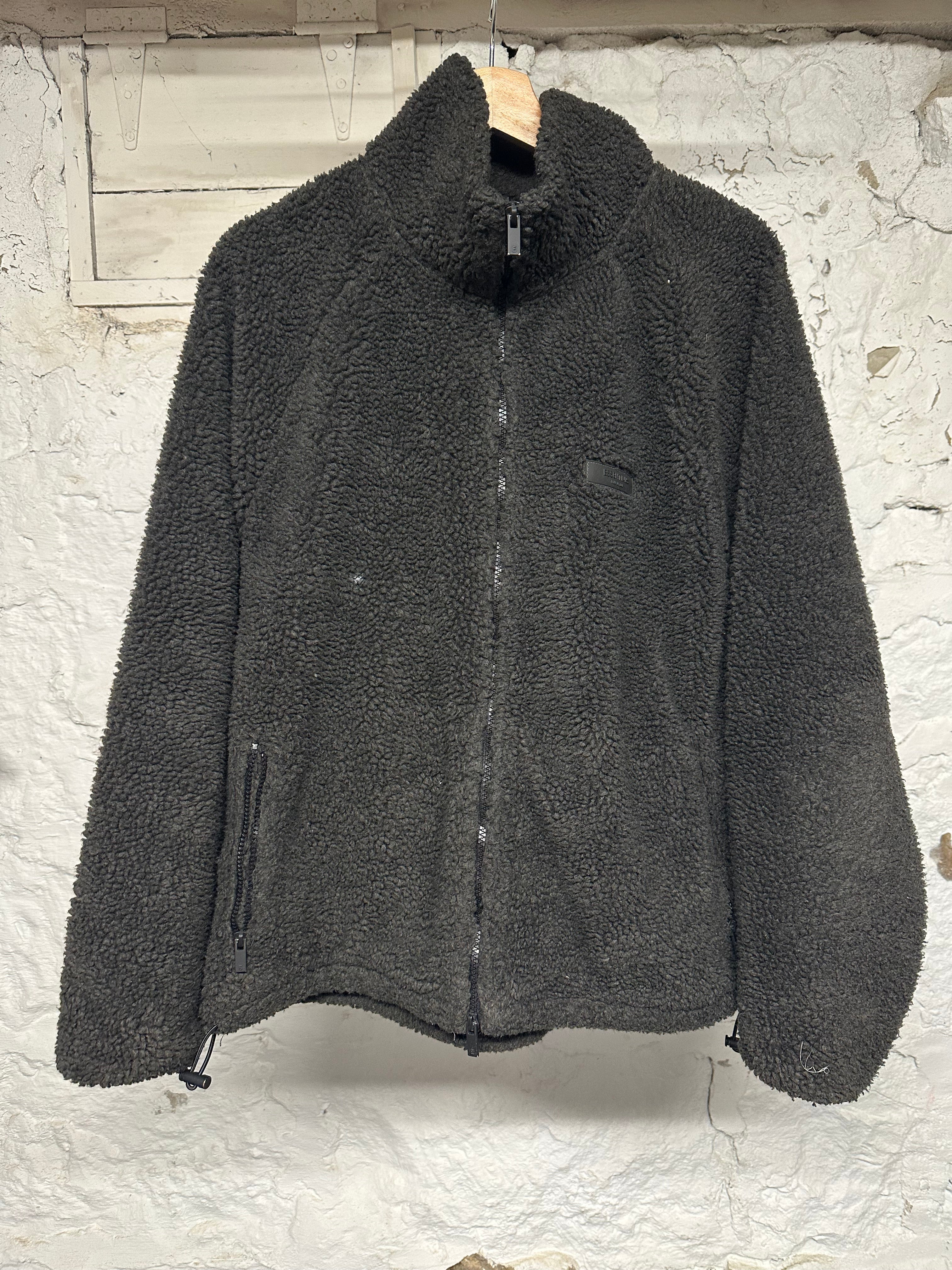 Fear of God Essentials Black Fleece Zip Up Jacket Sz S