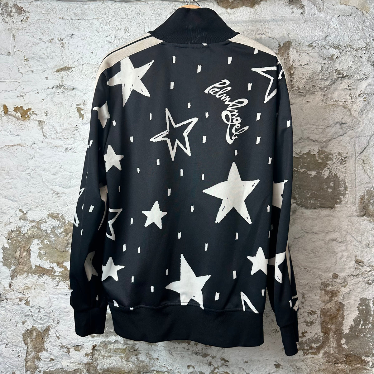 Palm Angels Beige Star Black Track Jacket Sz XXL