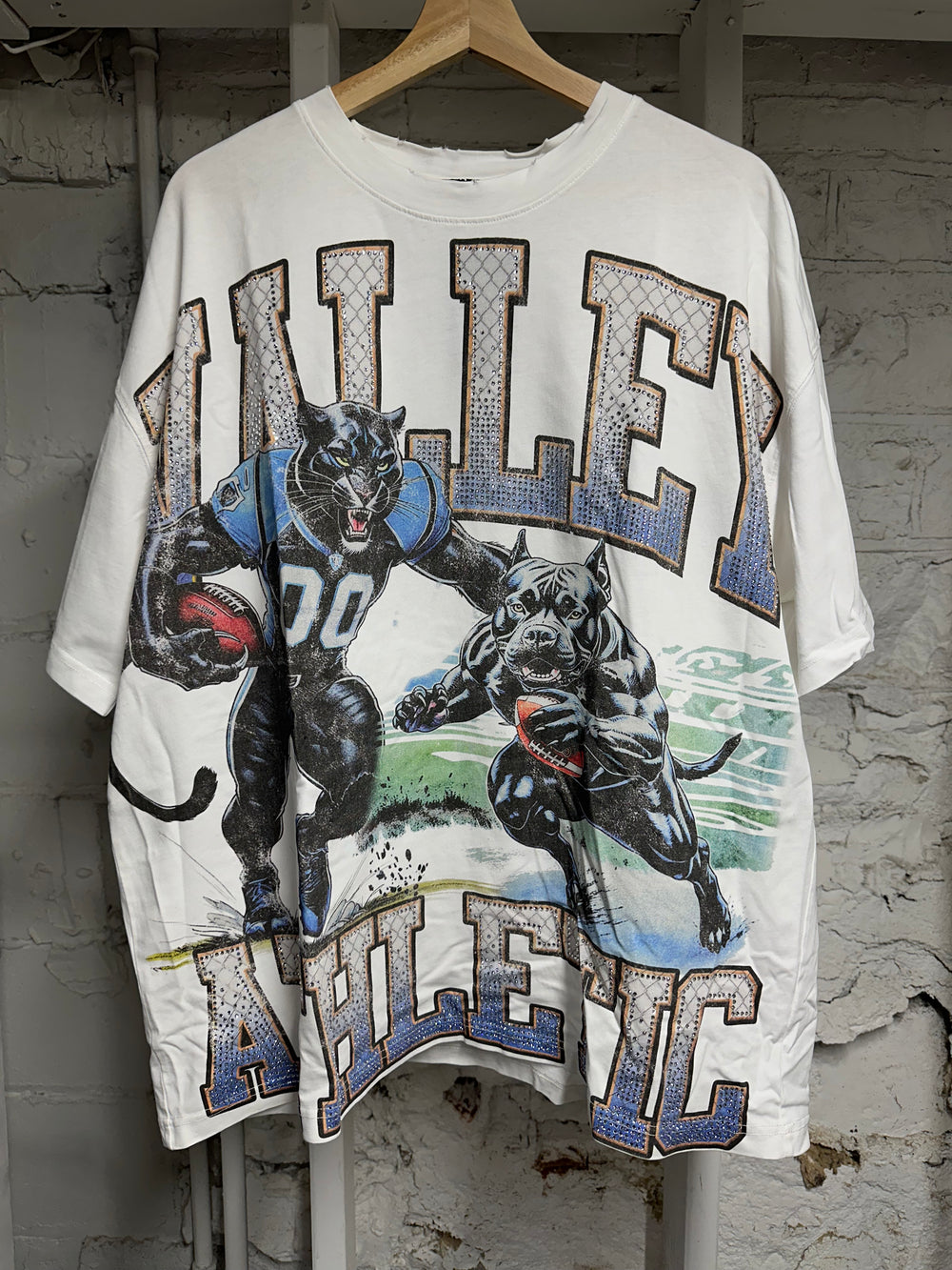 Vale Panther Football T-shirt White Sz XL