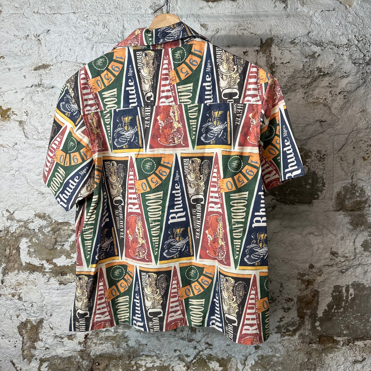 Rhude Multicolor Pendant Button Up Shirt Sz M