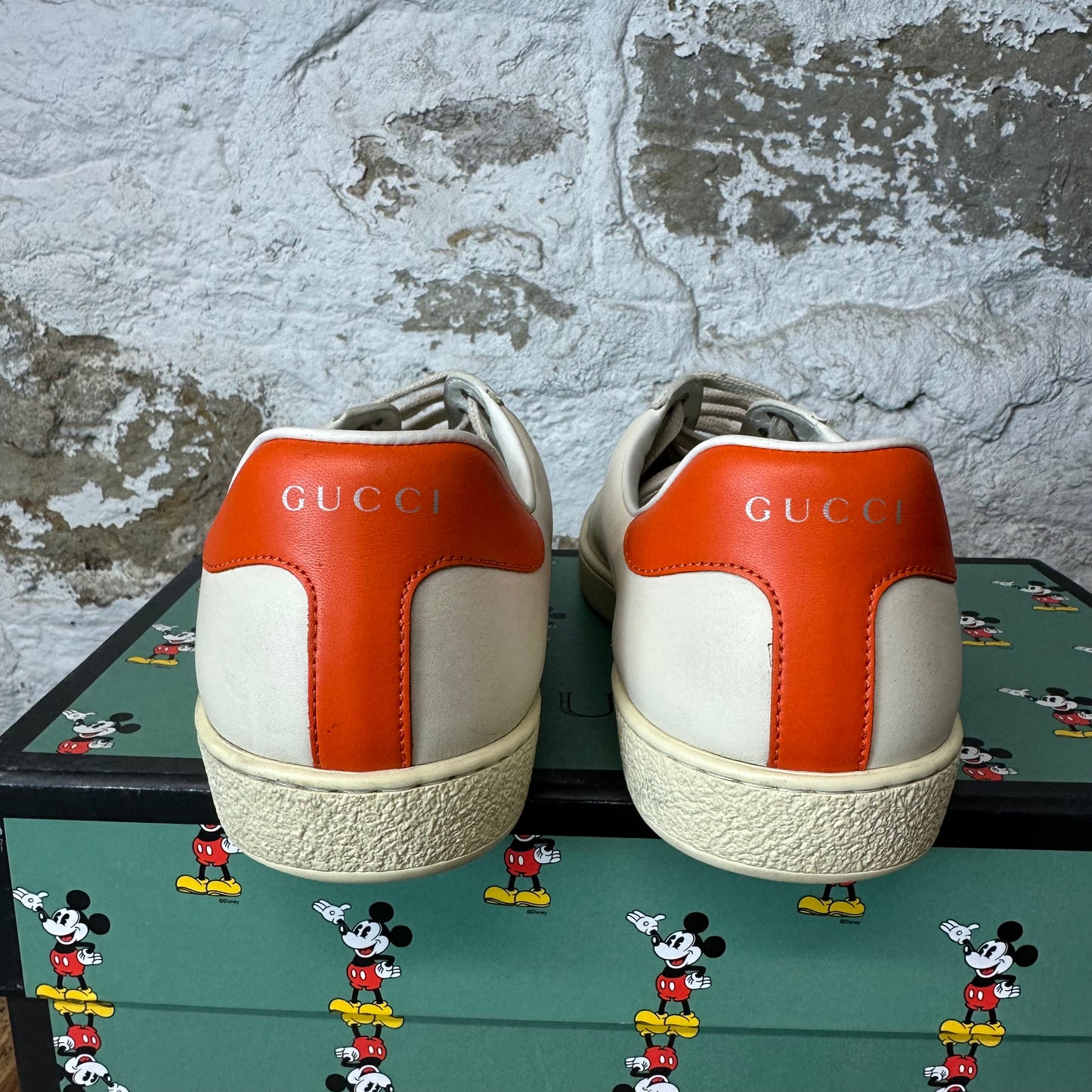 Gucci Mickey Mouse Cream Ace Sneaker Sz 8.5