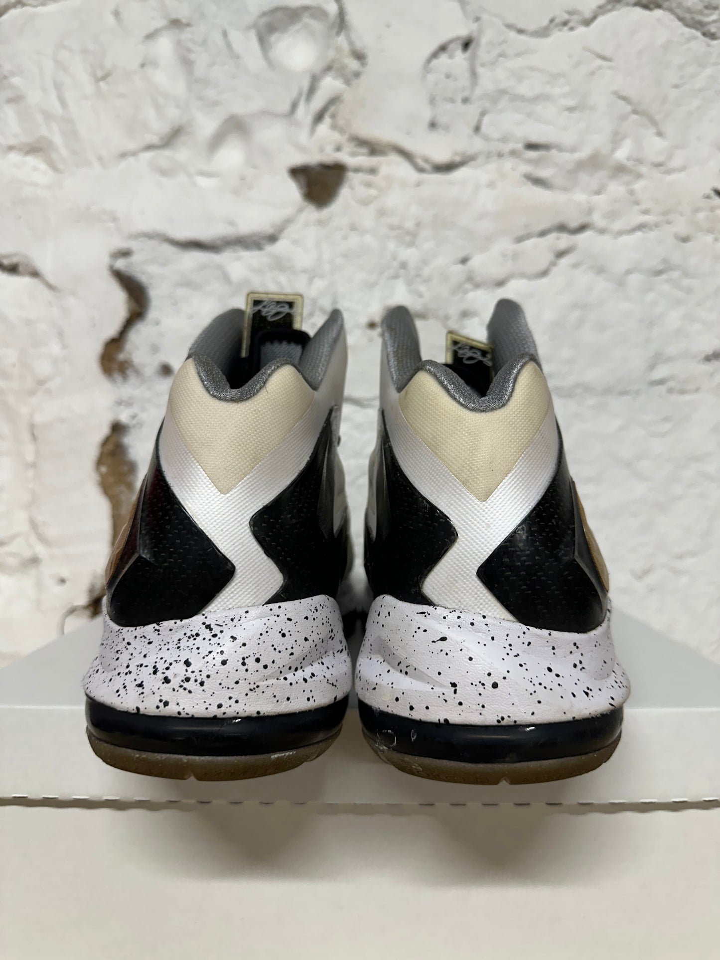 Nike LeBron 10 PS Elite White Gold Sz 12.5