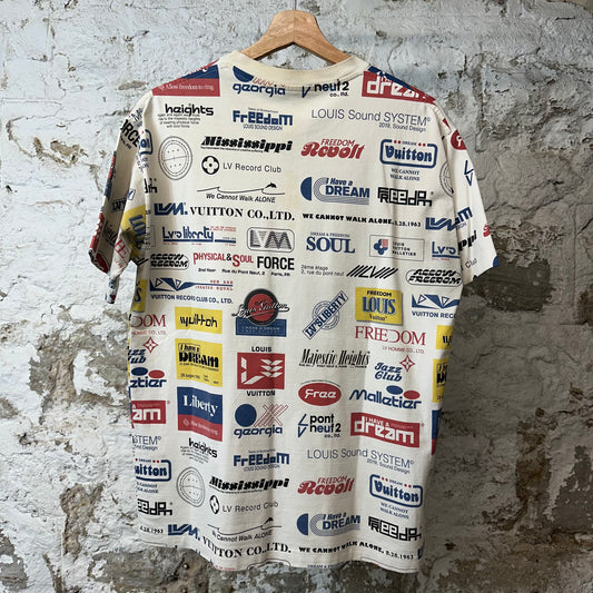 Louis Vuitton Signature Logos T-shirt White Sz M