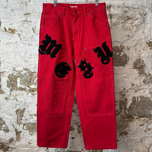 Supreme Old English Double Knee Painter Pants Sz 32