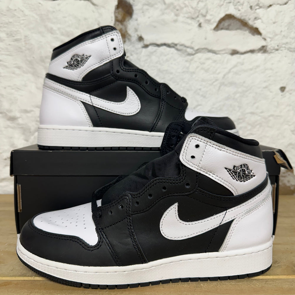 Air Jordan 1 High Black White Sz 6.5Y DS