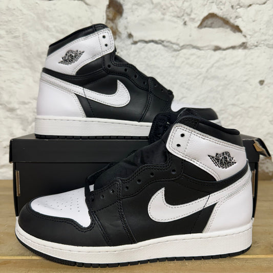 Air Jordan 1 High Black White Sz 6.5Y DS