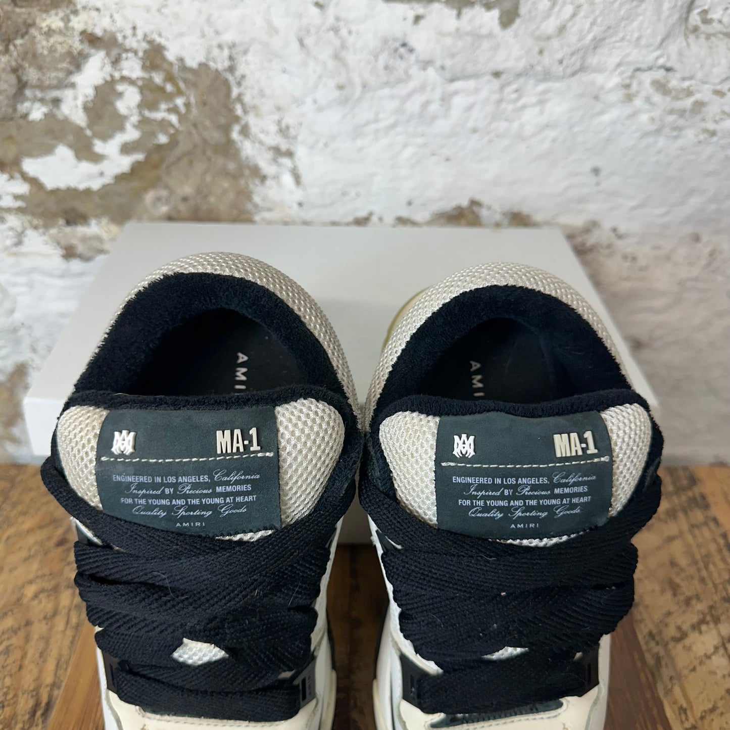 Amiri MA-1 Black White Cream Sneaker Sz 7 (40)