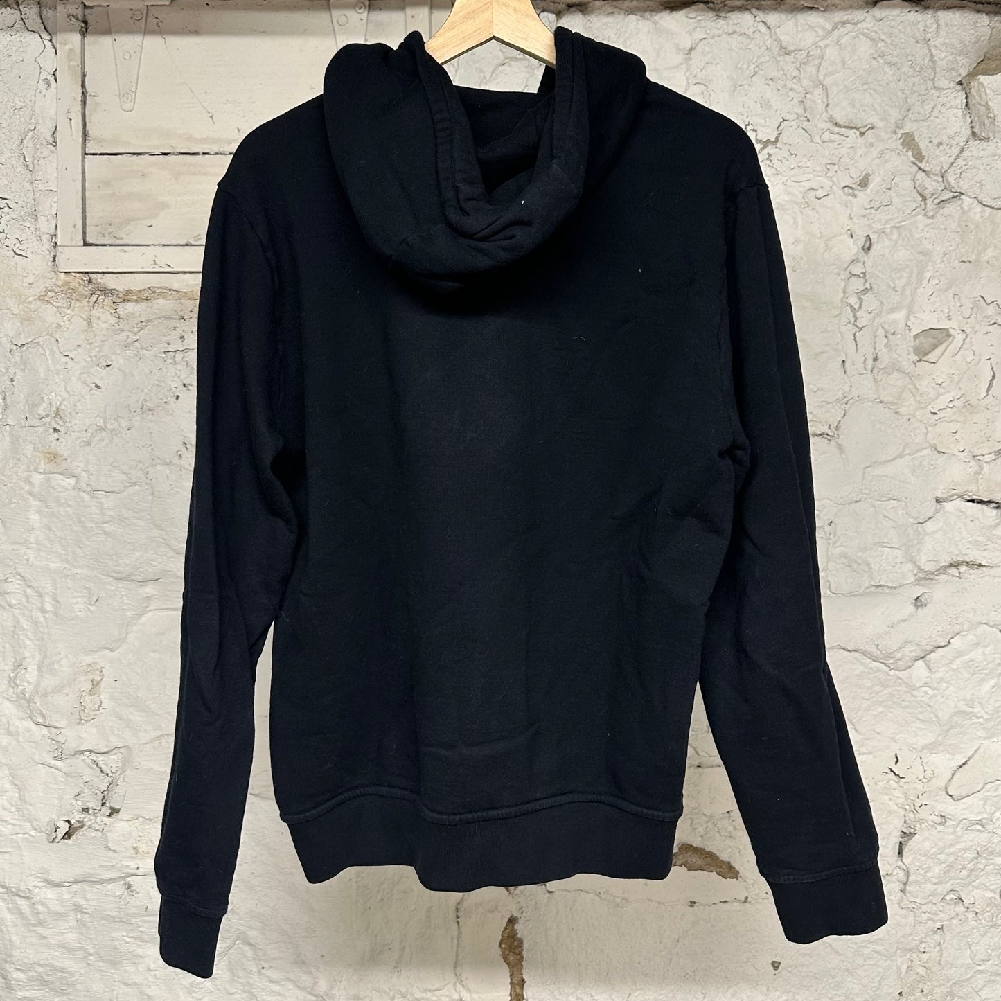 Hermes Logo Hoodie Black Sz L