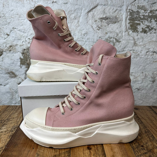 Rick Owens Pink Canvas Abstract Cream High Sz 13 (46) No Box