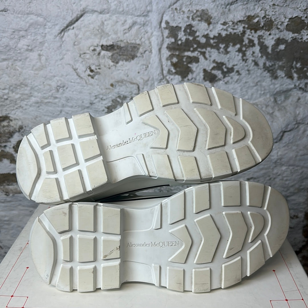 Alexander Mcqueen Spellout Tread High Boot White Sz 8 (41)