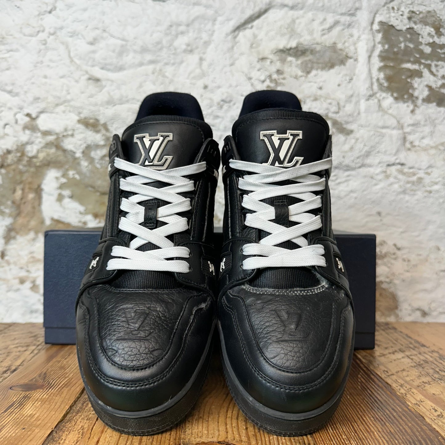Louis Vuitton Triple Black Trainer Sneaker Sz 11.5 (10LV)