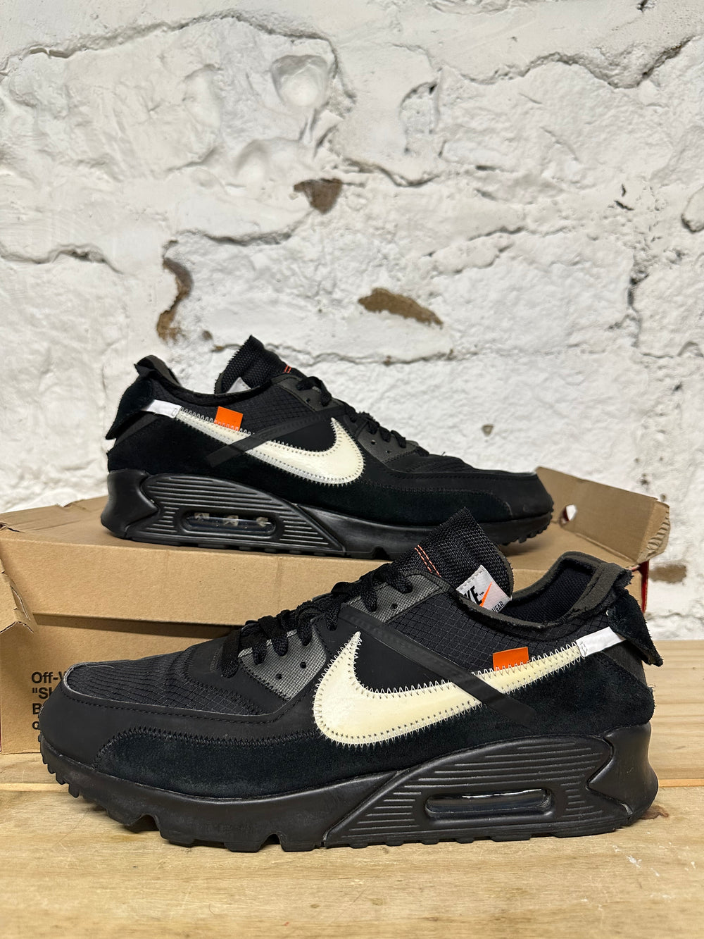 Nike Air Max 90 Off White Black Sz 13