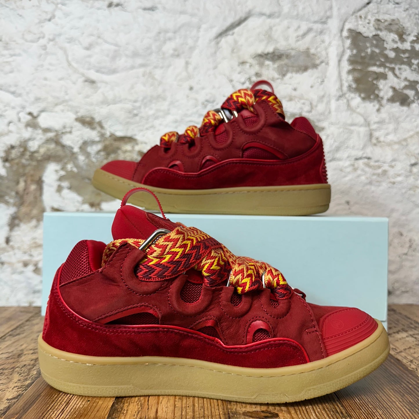 Lanvin Curb Yellow Red Sneaker