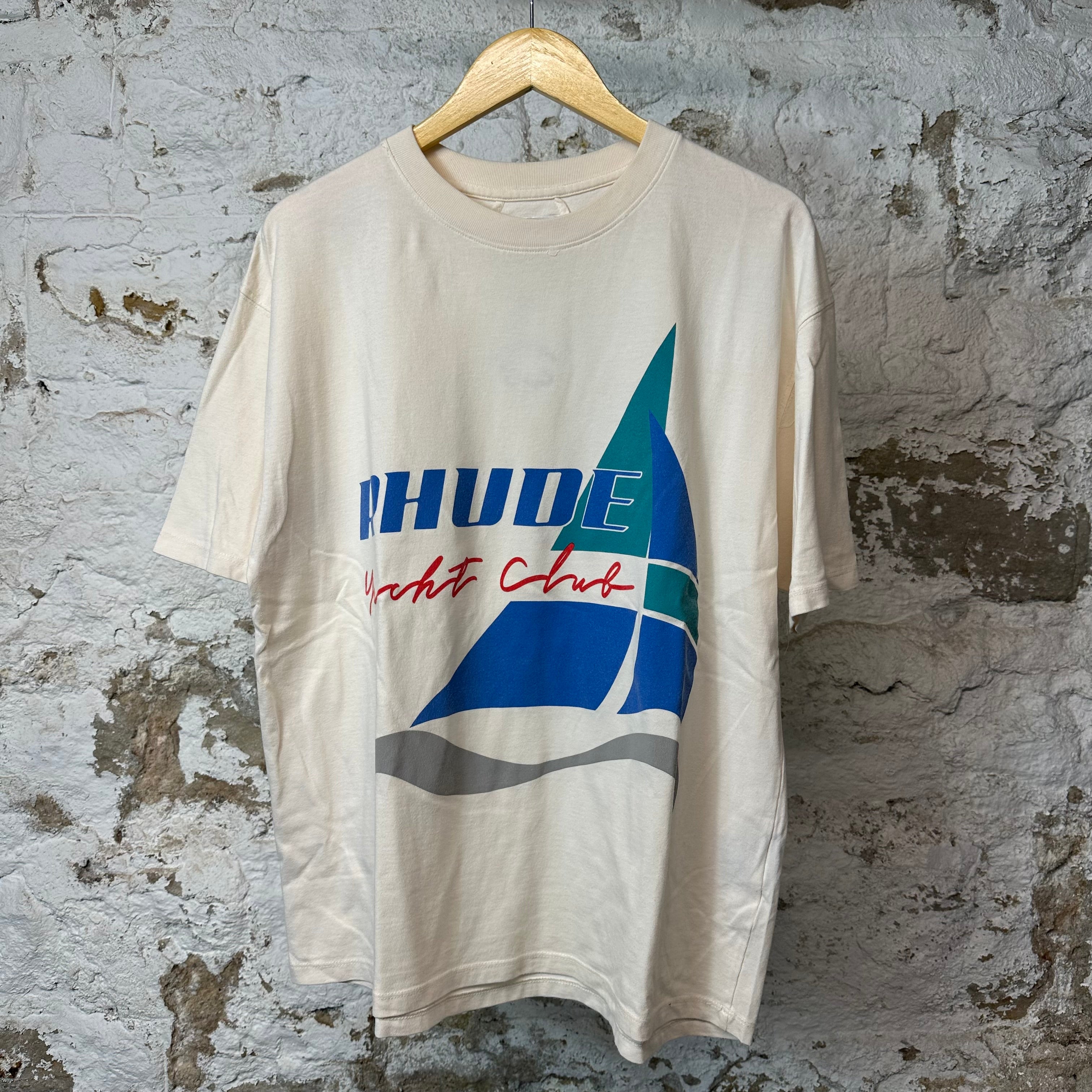 Rhude Yacht Club T-shirt Cream Sz M