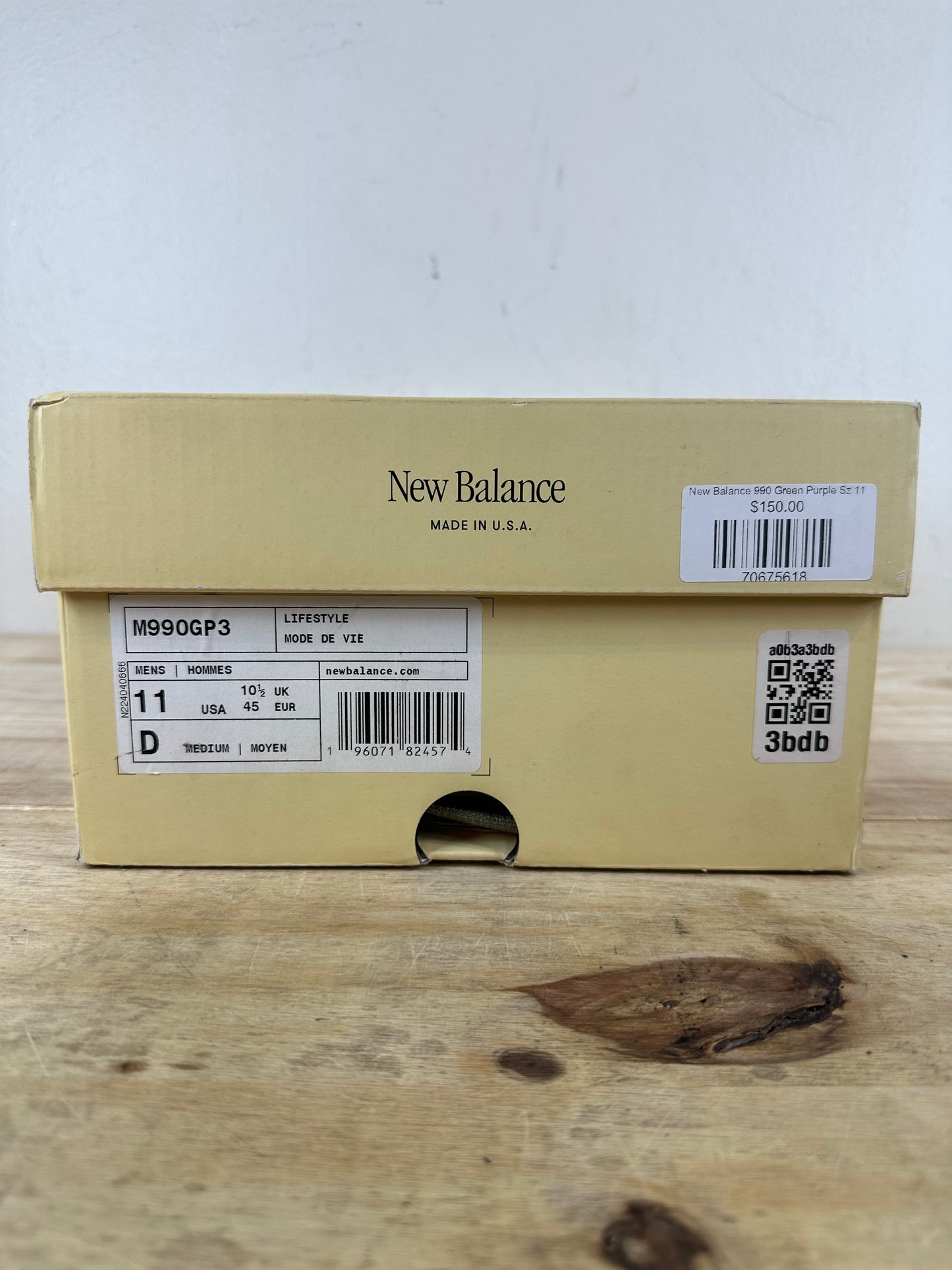 New Balance 990v3 MiUSA Teddy Santis Green Purple Sz 11