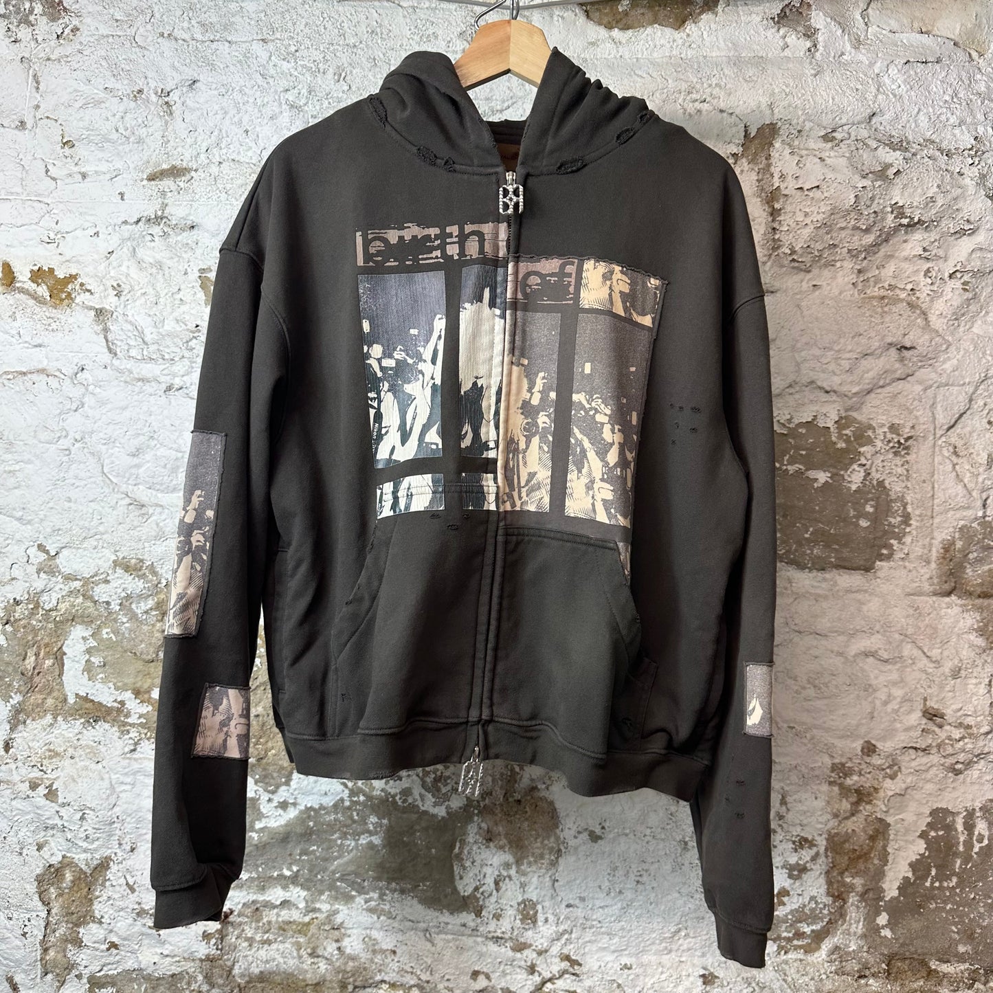 Birth Of Royal Child Flashlight Zip Up Hoodie Brown Sz S