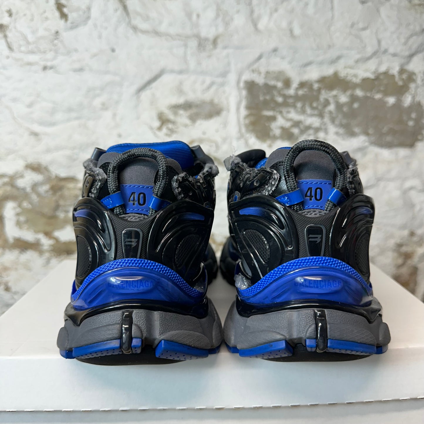 Balenciaga Runner Black Blue Grey Sneaker Sz 7 (40)
