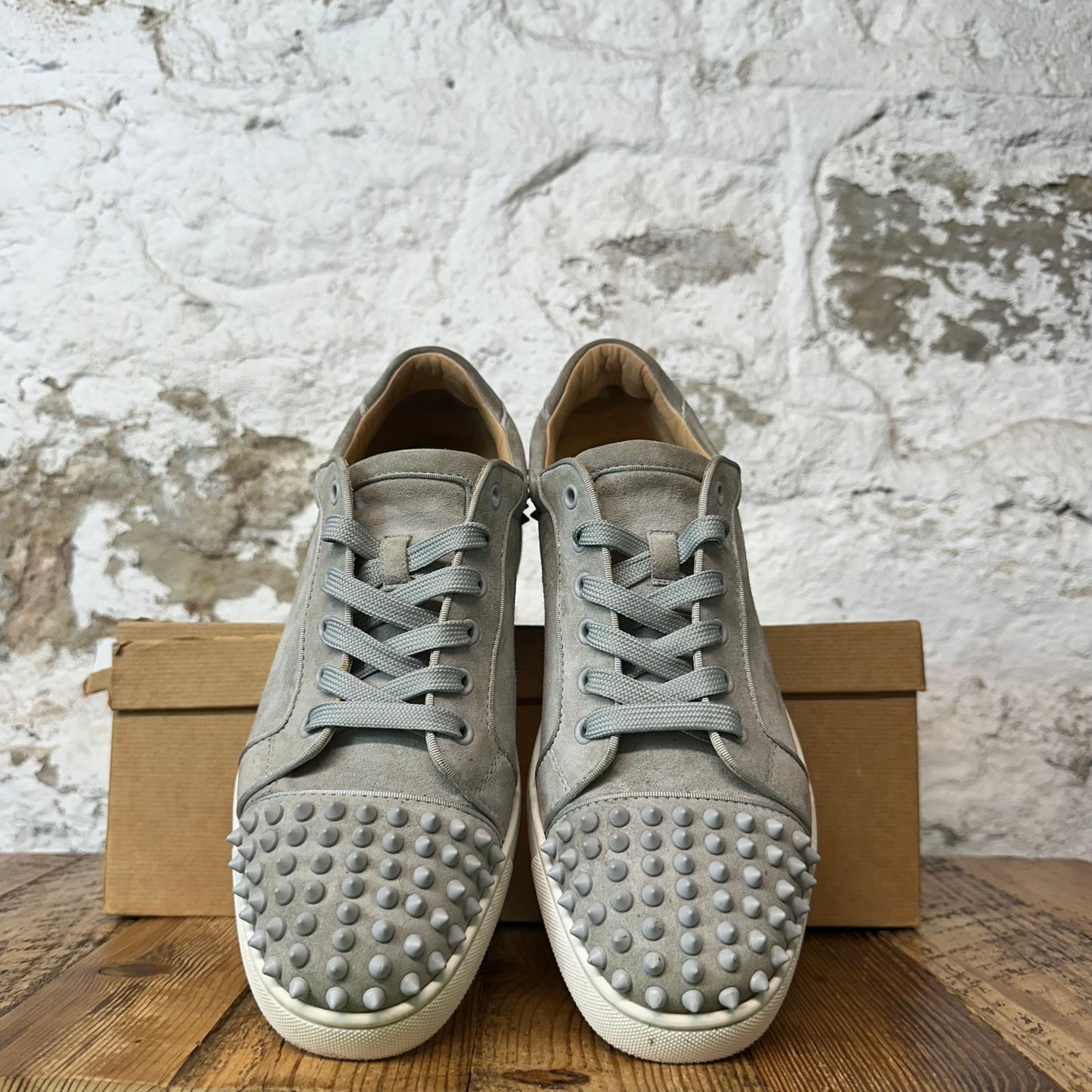 Christian Louboutin Grey Suede Spike Sneaker Sz 8.5 (41.5)