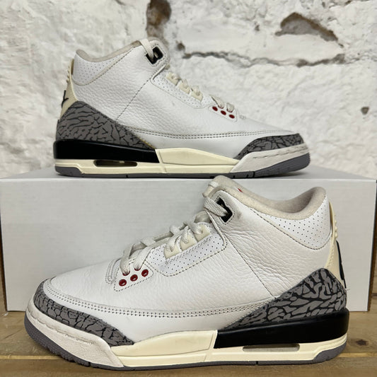 Air Jordan 3 White Cement Reimagined Sz 5.5Y